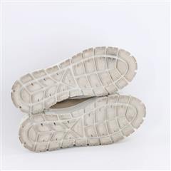 PRADA Double Wheel Nylon Gabardine Beige Sneakers Women Size 37EU